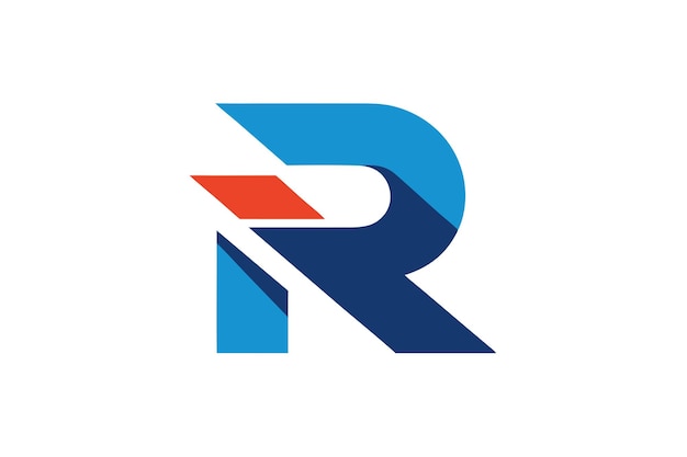 Iniciales de la letra R diseño creativo del logotipo