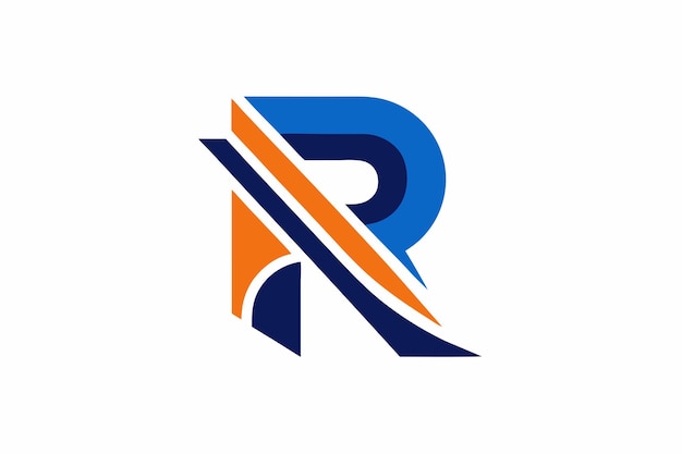 Iniciales de la letra R diseño creativo del logotipo