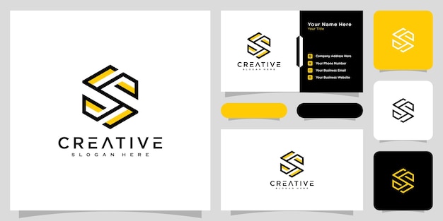 Iniciales letra s logo vector diseño estilo de línea