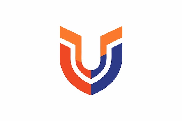 Iniciales de la letra U diseño creativo del logotipo