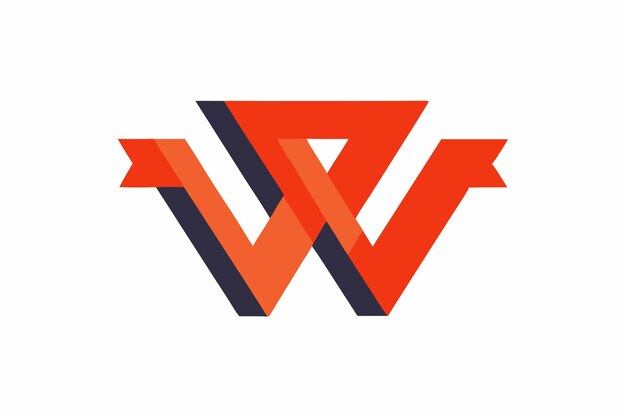 Las iniciales de la letra W diseño creativo del logotipo