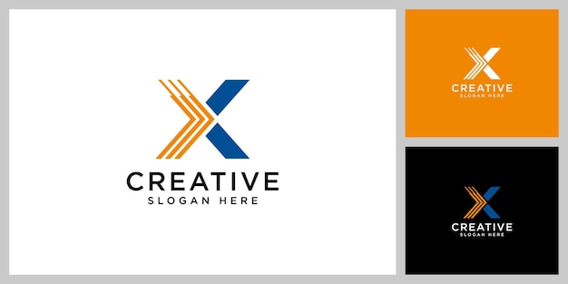Las iniciales, la letra X, el logotipo abstracto