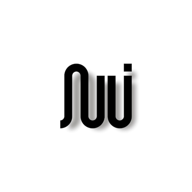 las iniciales del logotipo elegante
