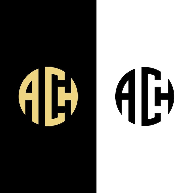 Iniciales del logotipo en forma de círculo