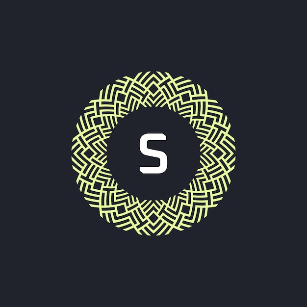 las iniciales del logotipo la letra S el círculo del emblema elegante y orgánico.