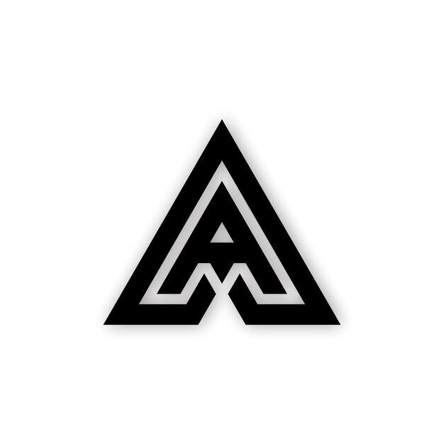 Iniciales del logotipo un triángulo