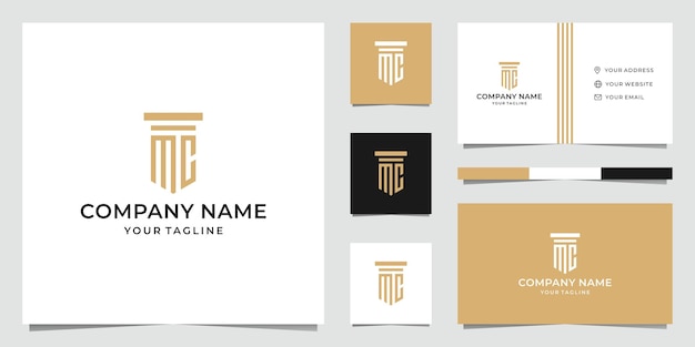 Iniciales MC Ley y diseño de logotipo de abogado