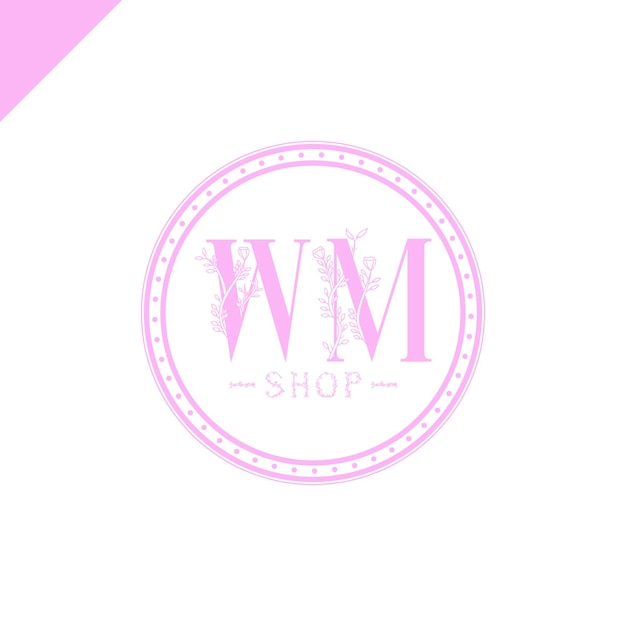 Vector iniciales minimalistas logotipo de belleza wmlogotipo florallogotipo de salón minimalista