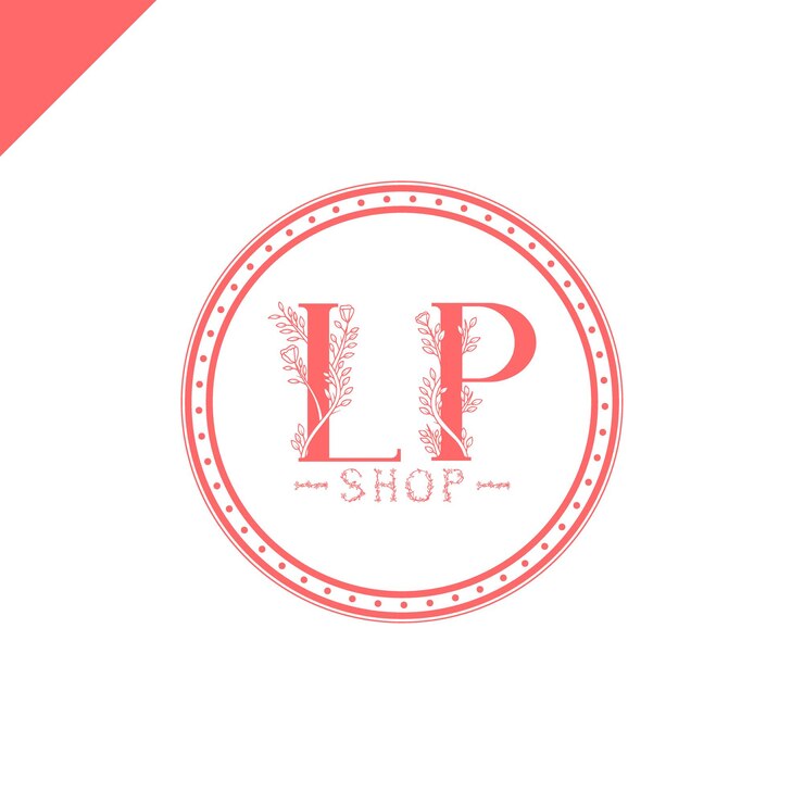 Vector iniciales minimalistas lp logotipo de bellezalogotipo florallogotipo de salón minimalista