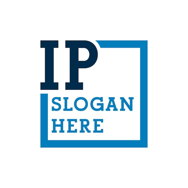 Las iniciales mínimas del logotipo I y P IP Inicial de la letra IP Logotipo