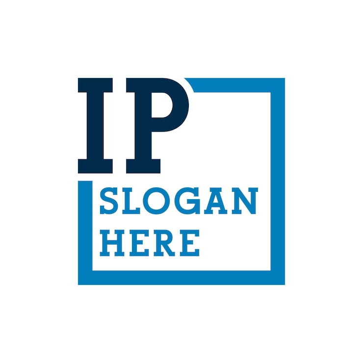 Vector las iniciales mínimas del logotipo i y p ip inicial de la letra ip logotipo