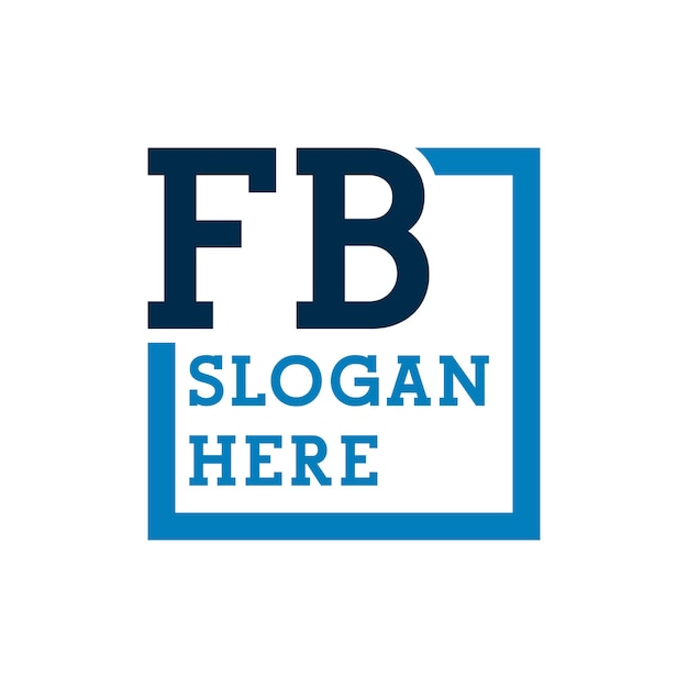 Las iniciales mínimas del logotipo Las letras F y B FB La letra inicial del logotipo FB