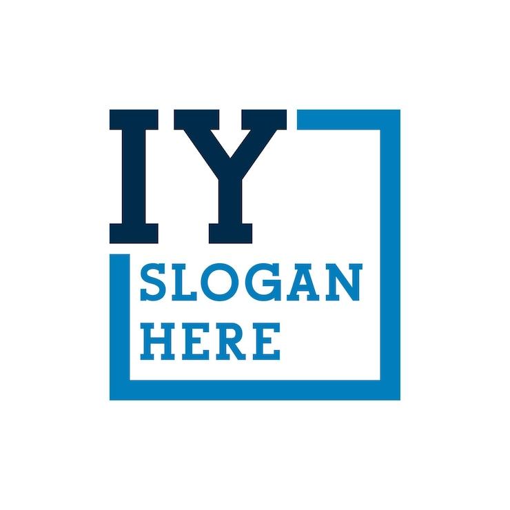 Vector iniciales mínimas del logotipo letras i y y iy letras iniciales del logotipo iy