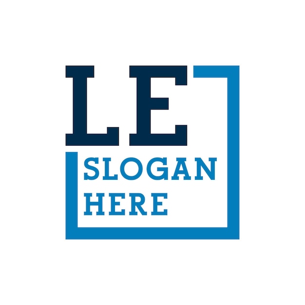 Iniciales mínimas del logotipo Letras L y E LE Letras iniciales del logotipo LE