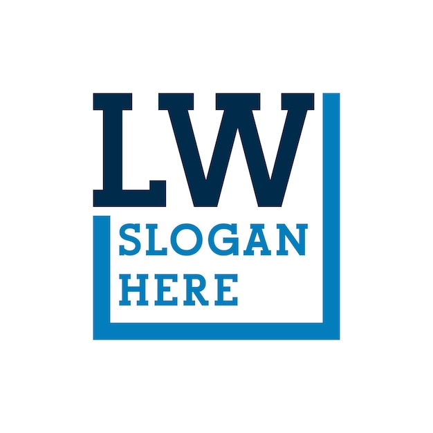 Las iniciales mínimas del logotipo Las letras L y W LW La letra inicial LW Logotipo
