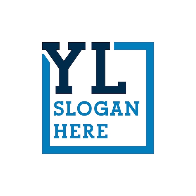 Las iniciales mínimas del logotipo Las letras Y y L YL La letra inicial del logotipo YL