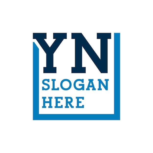 Las iniciales mínimas del logotipo Las letras Y y N YN La letra inicial del logotipo YN