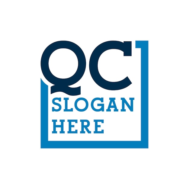 Las iniciales mínimas del logotipo Las letras Q y C QC La letra inicial del logotipo QC