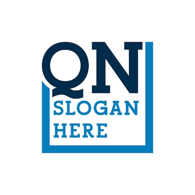 Las iniciales mínimas del logotipo Las letras Q y N QN La letra inicial del logotipo QN