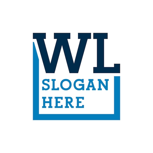 Las iniciales mínimas del logotipo Las letras W y L WL La letra inicial del logotipo WL