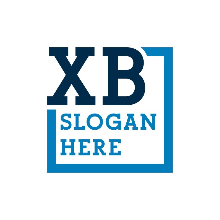 Vector iniciales mínimas del logotipo letras x y b xb letras iniciales del logotipo xb