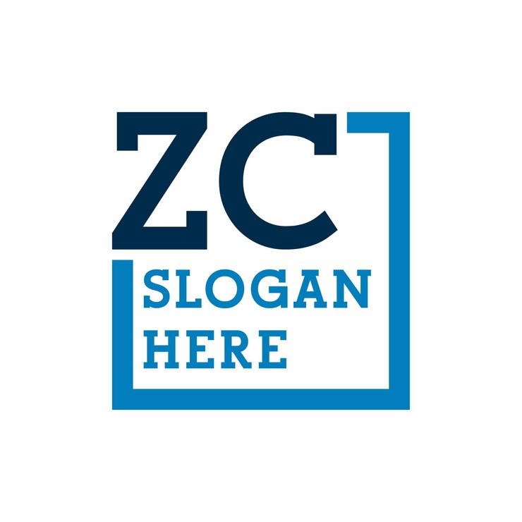Vector las iniciales mínimas del logotipo las letras z y c zc la letra inicial del logotipo zc