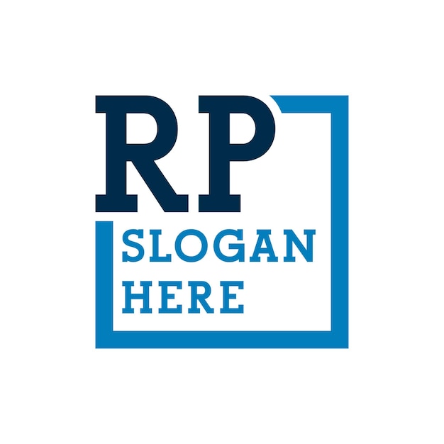Las iniciales mínimas del logotipo R y P RP Inicial de la letra RP Logotipo