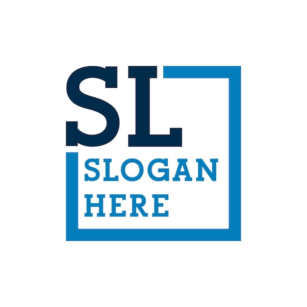 Las iniciales mínimas del logotipo S y L SL Inicial de la letra SL Logotipo
