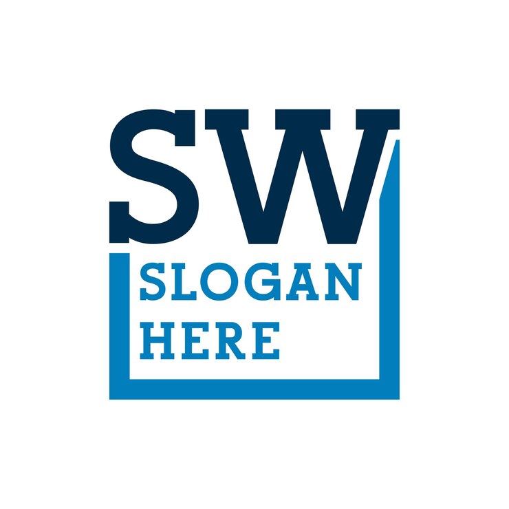 Vector las iniciales mínimas del logotipo s y w sw las iniciales del logotipo sw