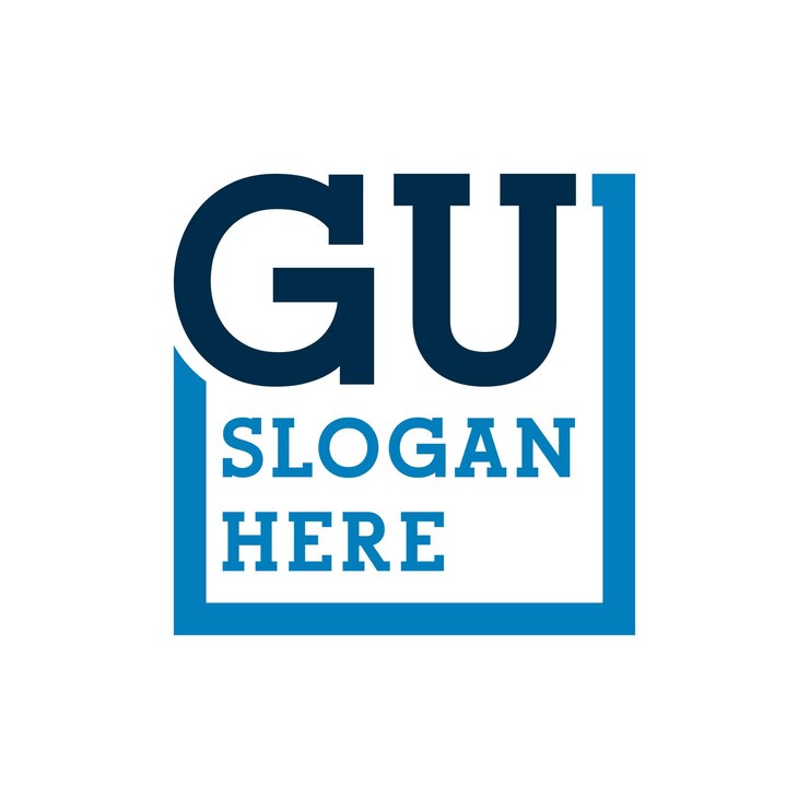 Vector las iniciales mínimas del logotipo son las letras g y u gu.
