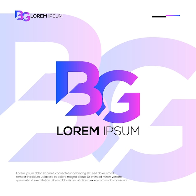 Iniciales modernas bg logo design ideas