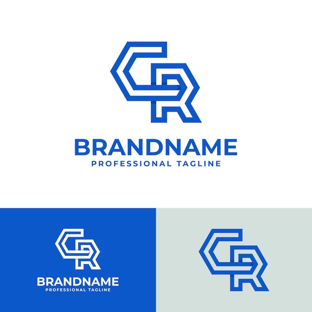 Iniciales modernas CR Logotipo adecuado para negocios con las iniciales CR o RC