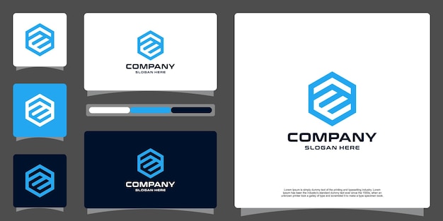 Iniciales modernas creativas con diseño de logotipo de tarjeta de visita