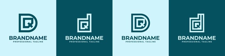 Vector iniciales modernas dq logotipo adecuado para negocios con las iniciales dq o qd