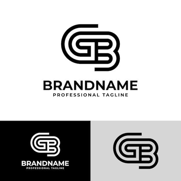 Vector iniciales modernas gb logotipo adecuado para negocios con las iniciales gb o bg