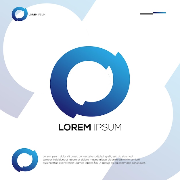 Iniciales modernas O Ideas de diseño de logotipos
