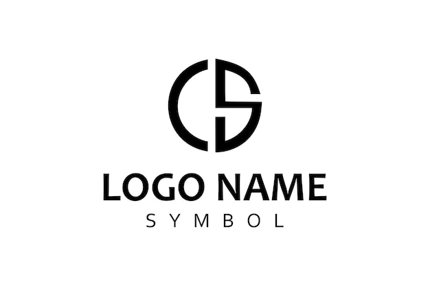Iniciales Monogram CS SC Letter Circular Yin Yang logo design