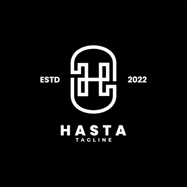 Vector iniciales monograma logo letra h