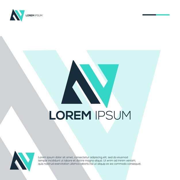 Iniciales N diseño de logotipo abstracto
