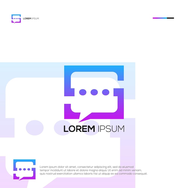 Iniciales S con icono de conversación diseño de logotipo moderno