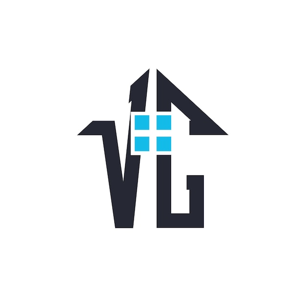 Iniciales VC House Logo Design Carta creativa VC con icono de la casa para propiedades inmobiliarias y marca comercial