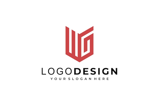 las iniciales W G con el diseño del logotipo del escudo