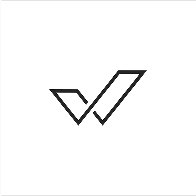 Iniciales w Logo diseño aislado vector ilustración