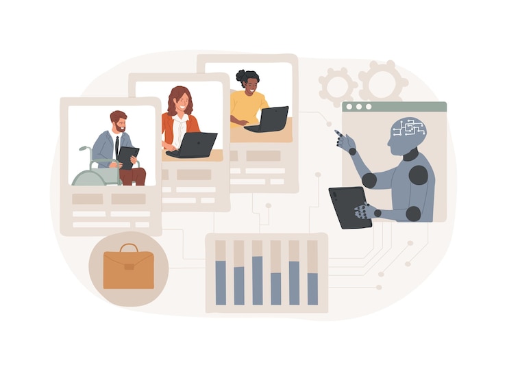Vector iniciativas impulsadas por la diversidad y la inclusión concepto abstracto ilustración vectorial recursos humanos