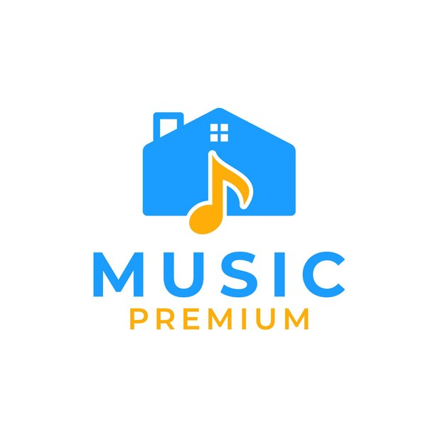Inicio Nota Estudios de música Diseño de logotipo Concepto Ilustración vectorial Símbolo Icono