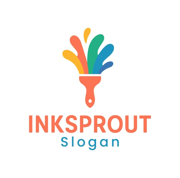 InkSprout Logo Creative Paintbrush Design for Branding