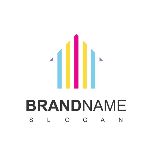 Inmobiliaria Logo Casa Pintura Icono Diseño Vectorial