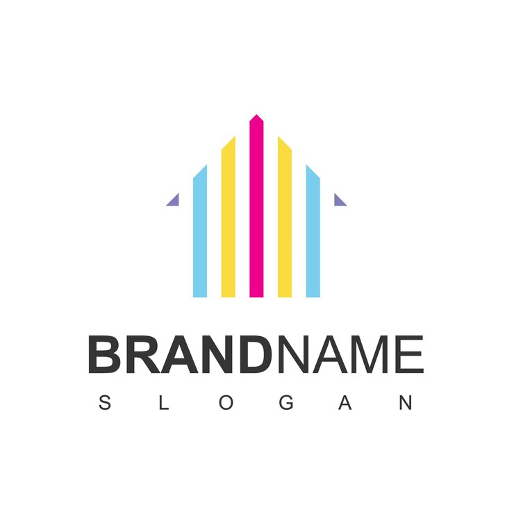 Vector inmobiliaria logo casa pintura icono diseño vectorial