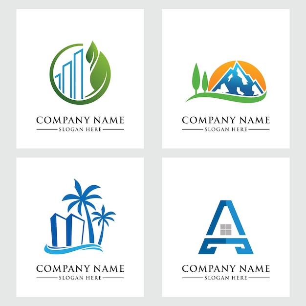 Inmobiliaria plantilla de logotipo