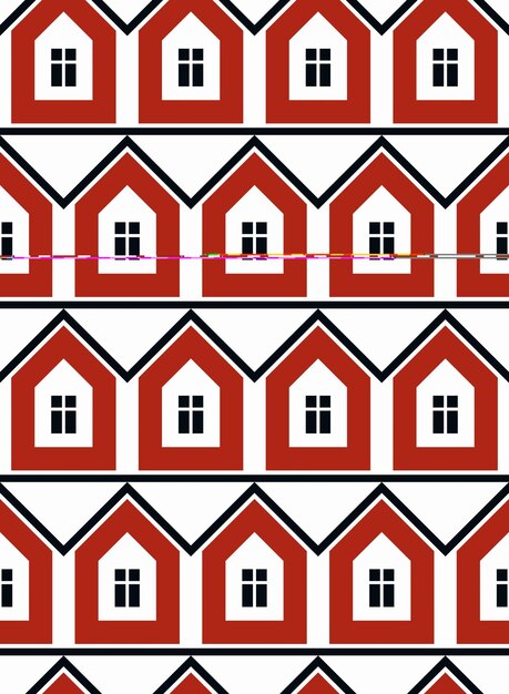 Inmobiliaria tema vector simétrico de patrones sin fisuras, representación de casas abstractas. Idea de promotor inmobiliario, para su uso en diseño gráfico.